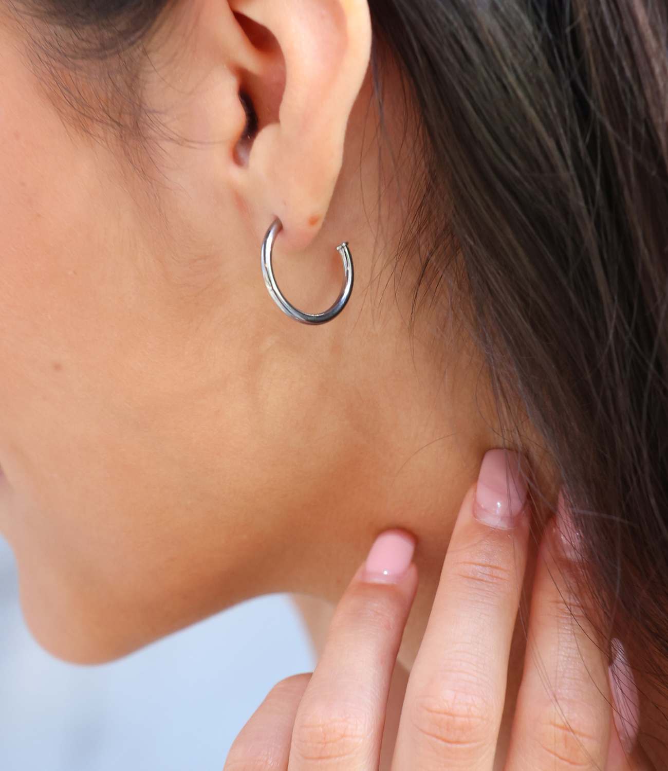 Silver Moon Hoops Small