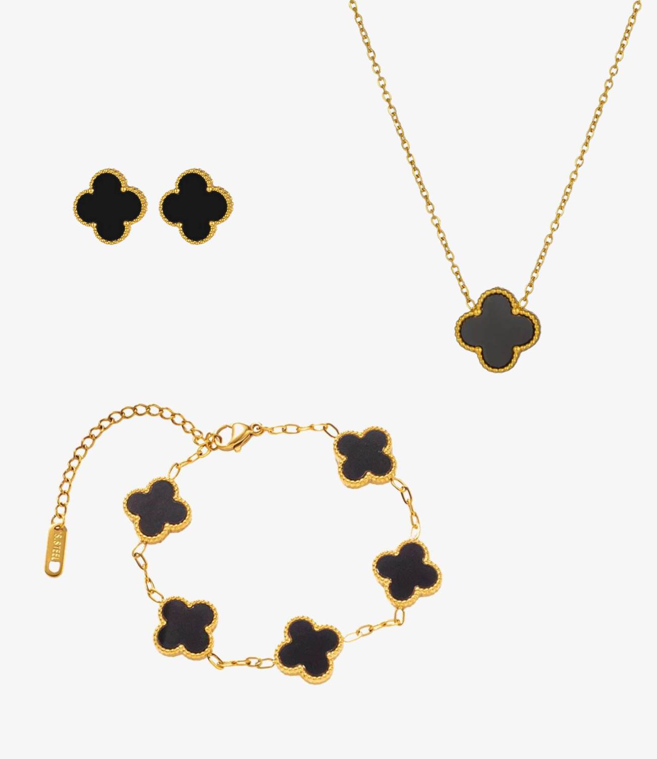 Lucky Leaf Black Set